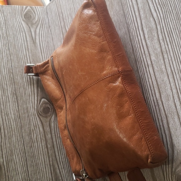 HOBO crossbody orange burnt distress leather bag - Picture 3 of 8